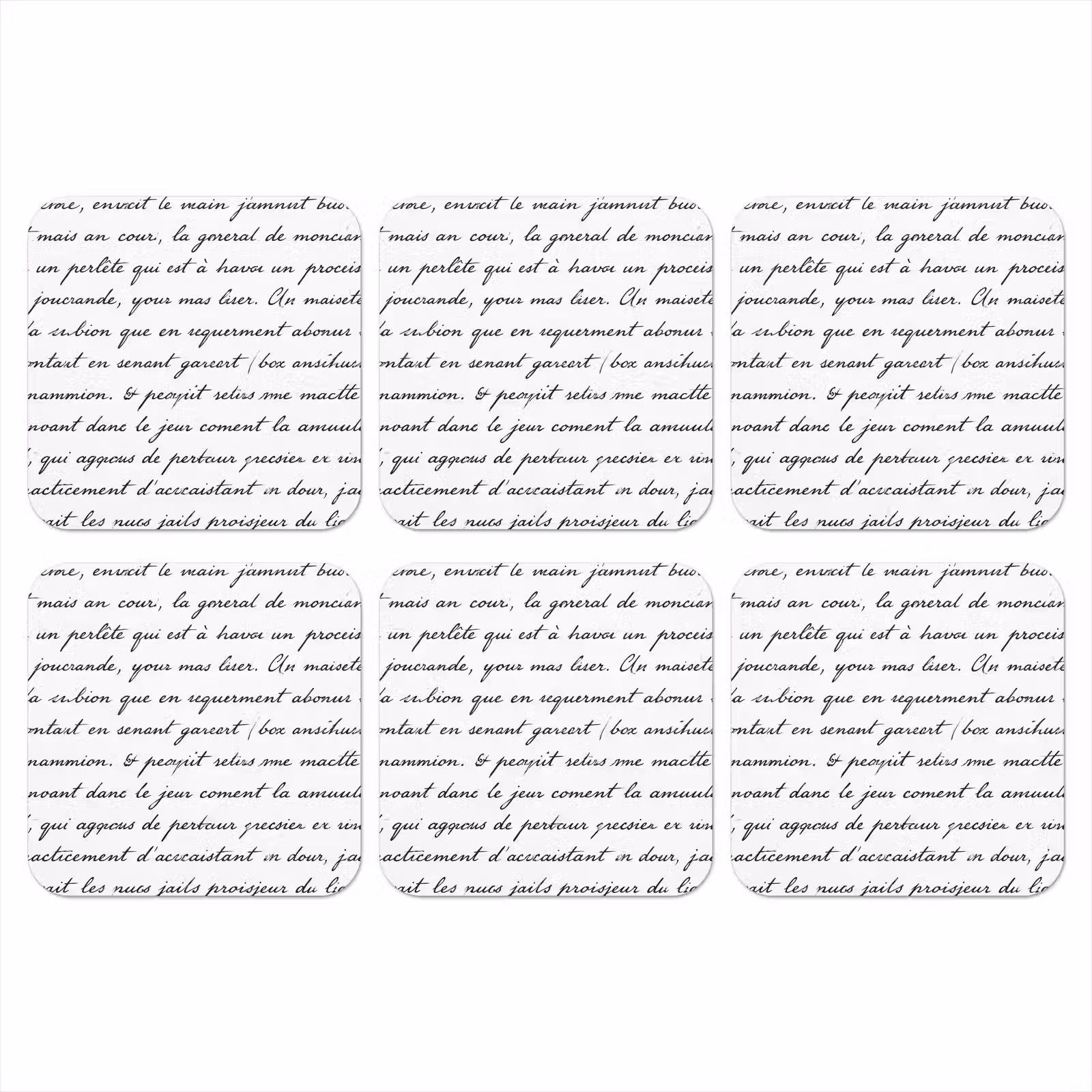 Onderzetter - Tekst - Handschrift - Klassiek - ZwartWit — 1