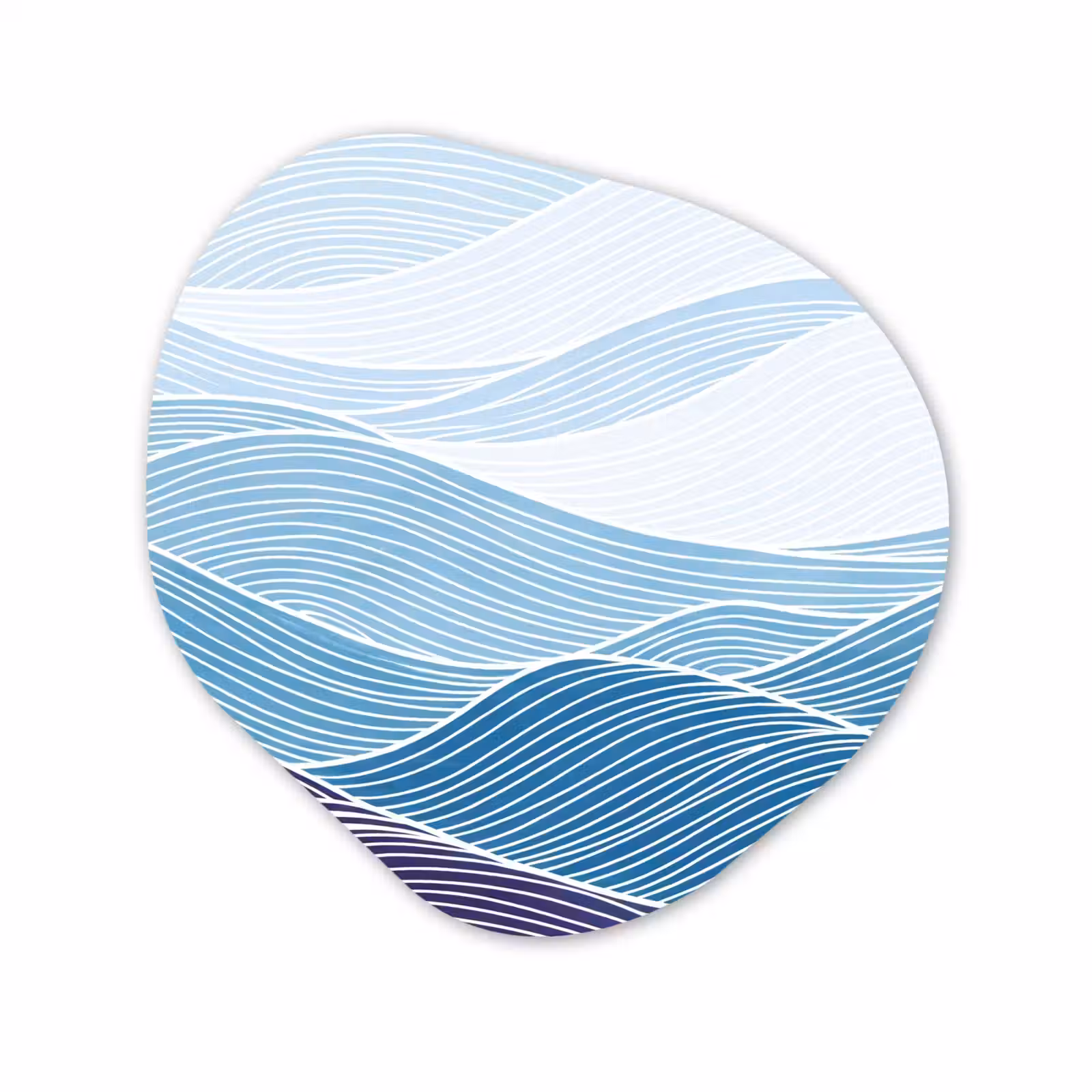 Organisch schilderij - Forex - Abstract - Golven - Patroon - Blauw - Modern — 1