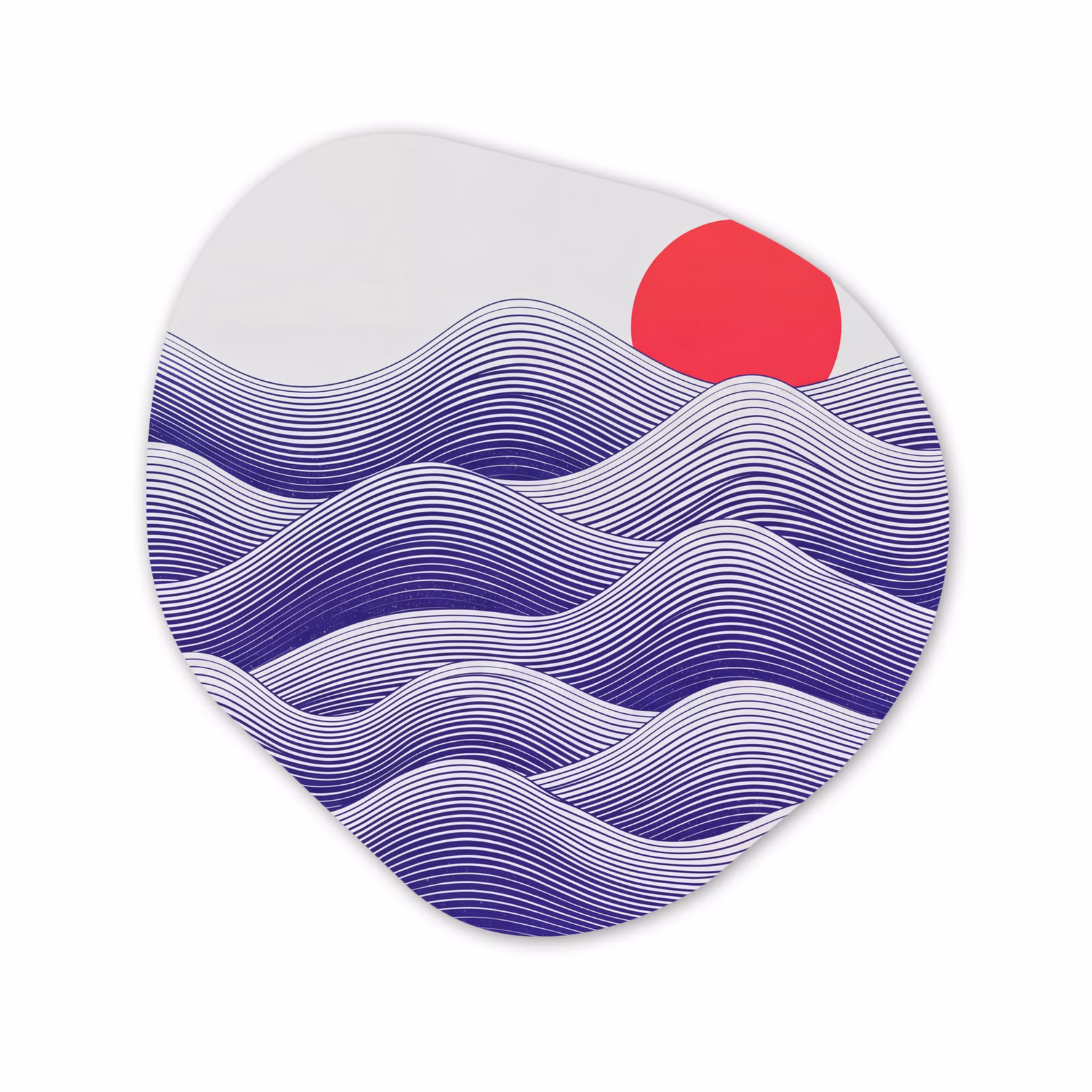 Organisch schilderij - Forex - Golven - Zon - Natuur - Abstract - Rood — 1