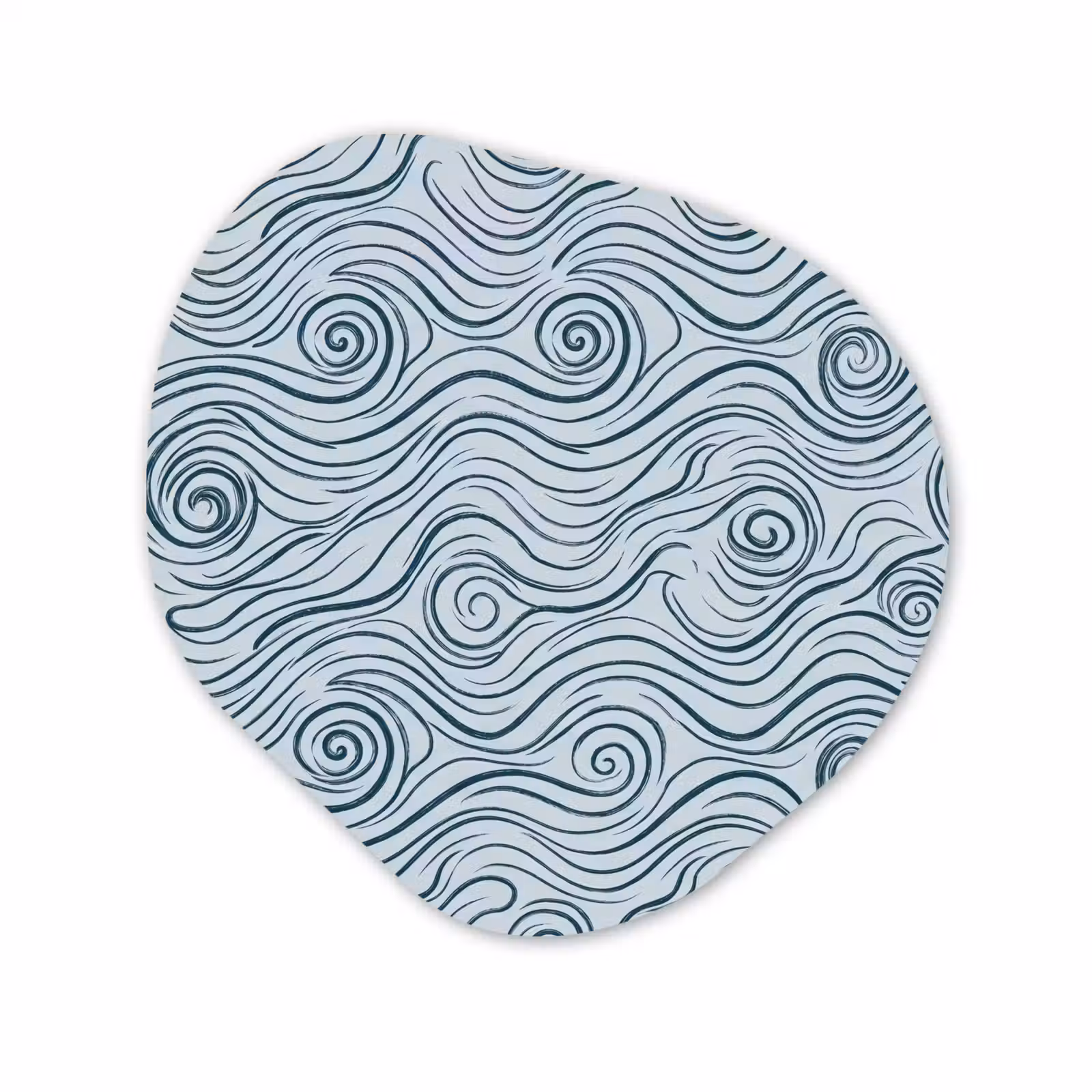 Organisch schilderij - Forex - Patroon - Golven - Abstract - Modern - Blauw — 1