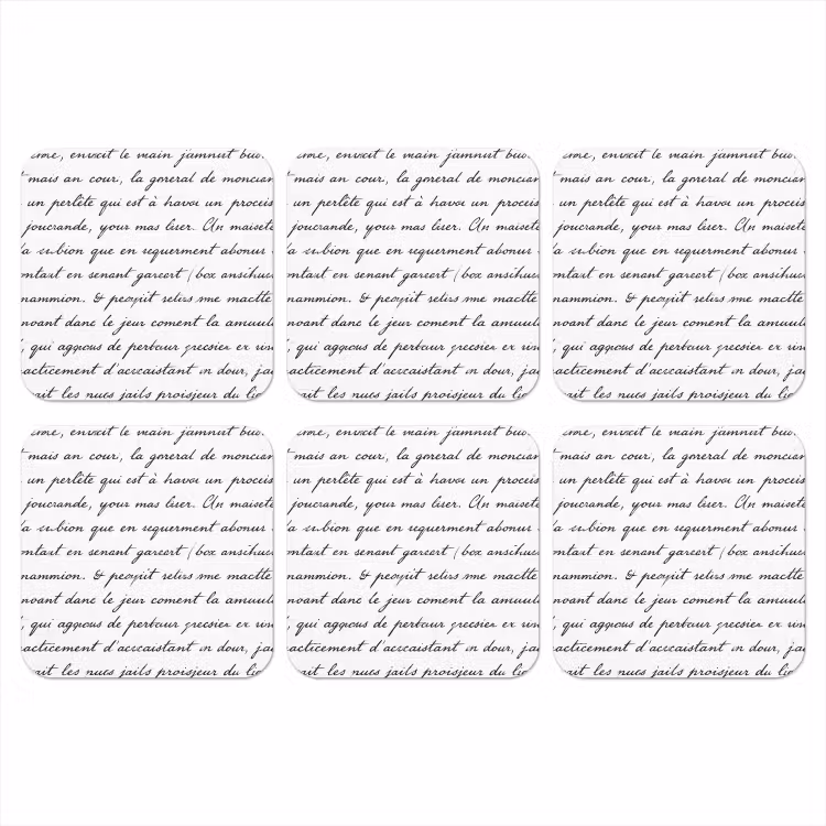 Onderzetter - Tekst - Handschrift - Klassiek - ZwartWit — 1