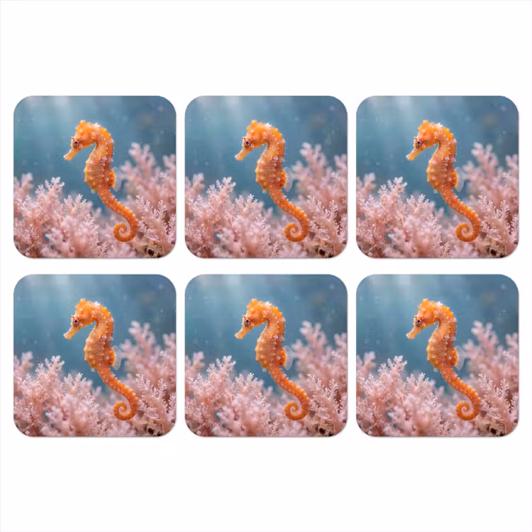 Onderzetter - Vis - Koraal - Oceaan - Macro - Oranje — 1