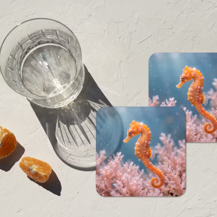 Onderzetter - Vis - Koraal - Oceaan - Macro - Oranje — 3