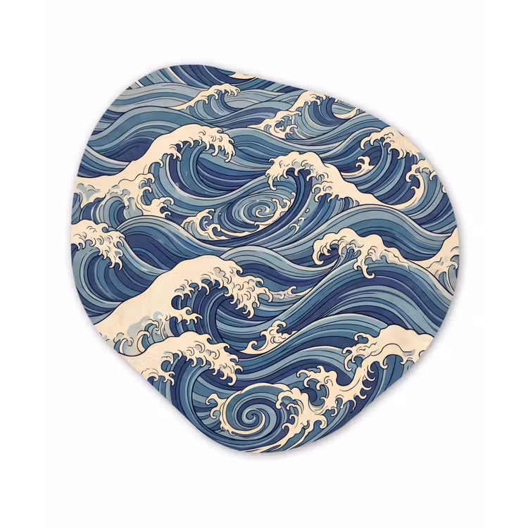 Organisch schilderij - Forex - Golven - Zee - Natuur - Abstract - Blauw — 1