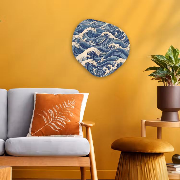 Organisch schilderij - Forex - Golven - Zee - Natuur - Abstract - Blauw — 3