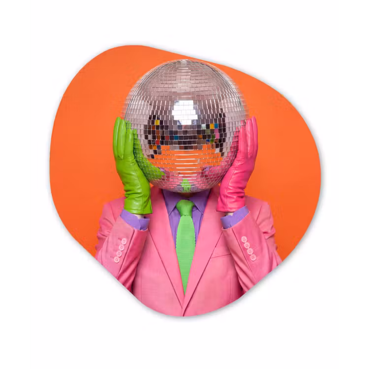 Organisch schilderij - Forex - Kunst - Disco bal - Kleurrijk - Modern - Studio — 1