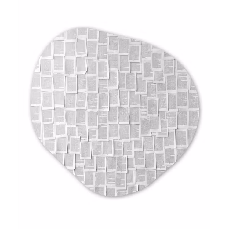 Organisch schilderij - Forex - Papier - Overlappend - Textuur - Modern - Wit — 1