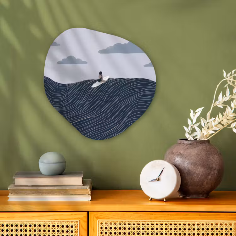 Organisch schilderij - Forex - Persoon - Surfen - Oceaan - Natuur - Modern — 2