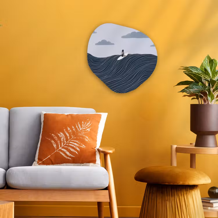 Organisch schilderij - Forex - Persoon - Surfen - Oceaan - Natuur - Modern — 3