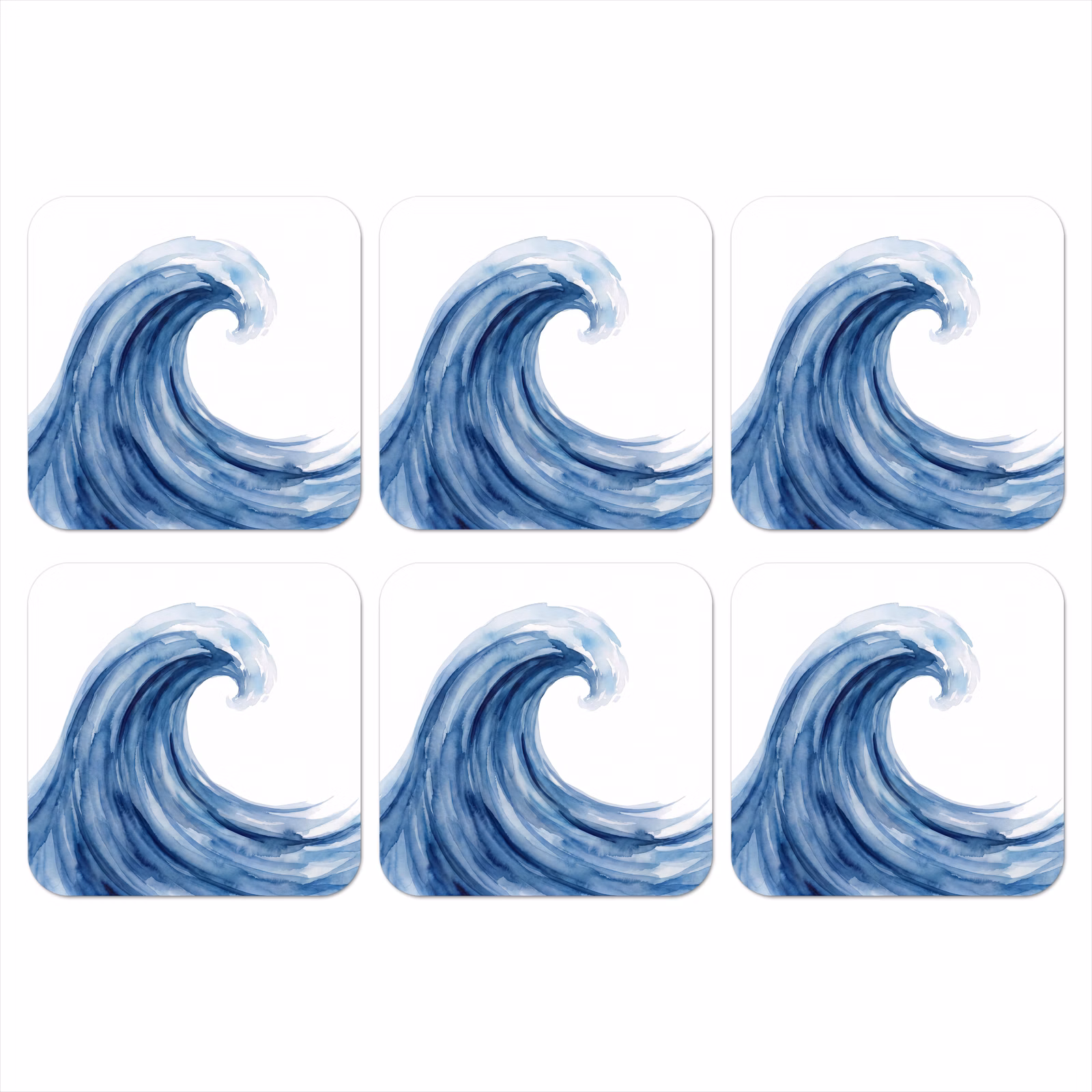 Onderzetter - Water - Beweging - Natuur - Modern - Blauw — 1