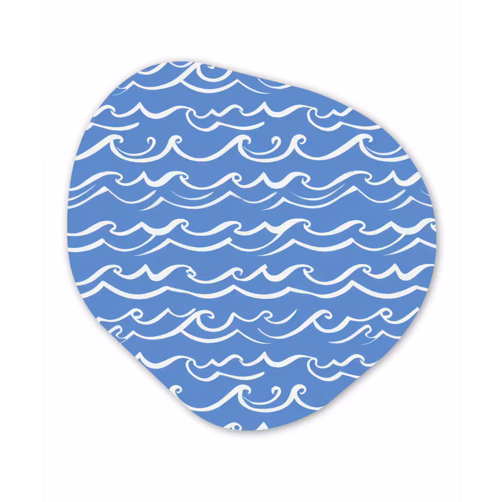 Organisch schilderij - Forex - Blauw - Wit - Simpel - Getekend - Golven — 1