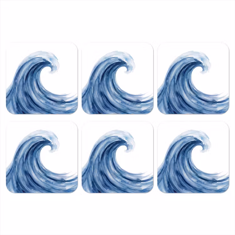 Onderzetter - Water - Beweging - Natuur - Modern - Blauw — 1