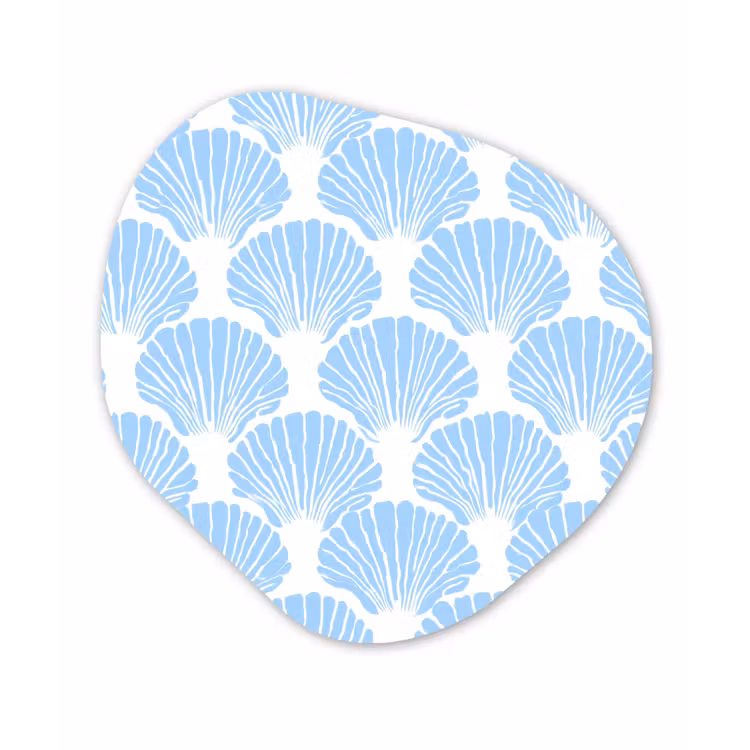 Organisch schilderij - Forex - Blauw - Wit - Schelpen - Grafisch - Structuur — 1