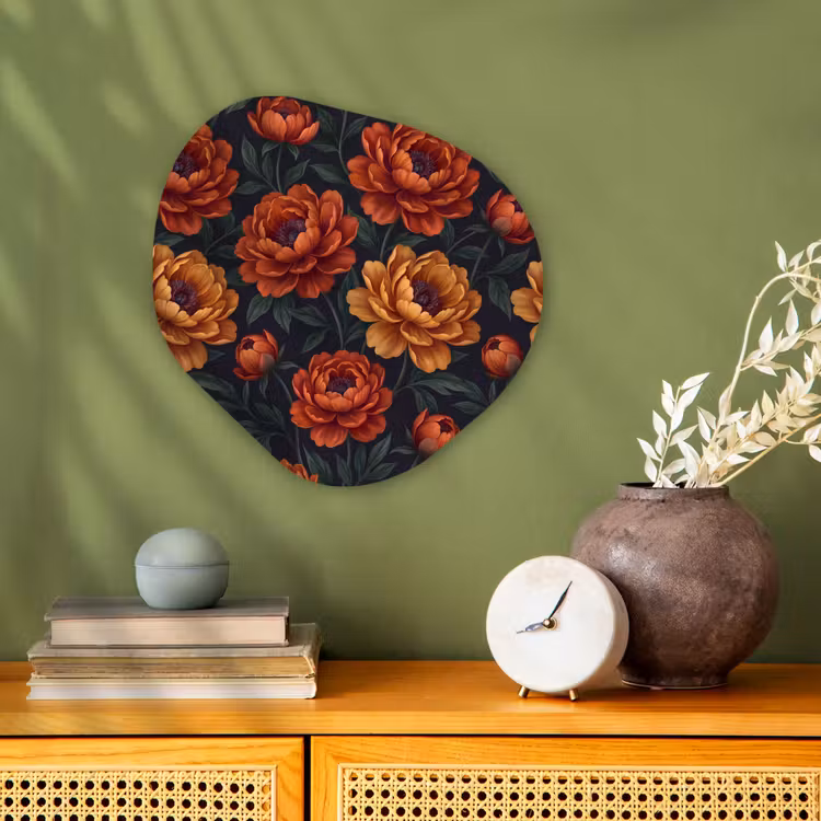 Organisch schilderij - Forex - Bloemen - Bladeren - Natuur - Modern - Oranje — 2