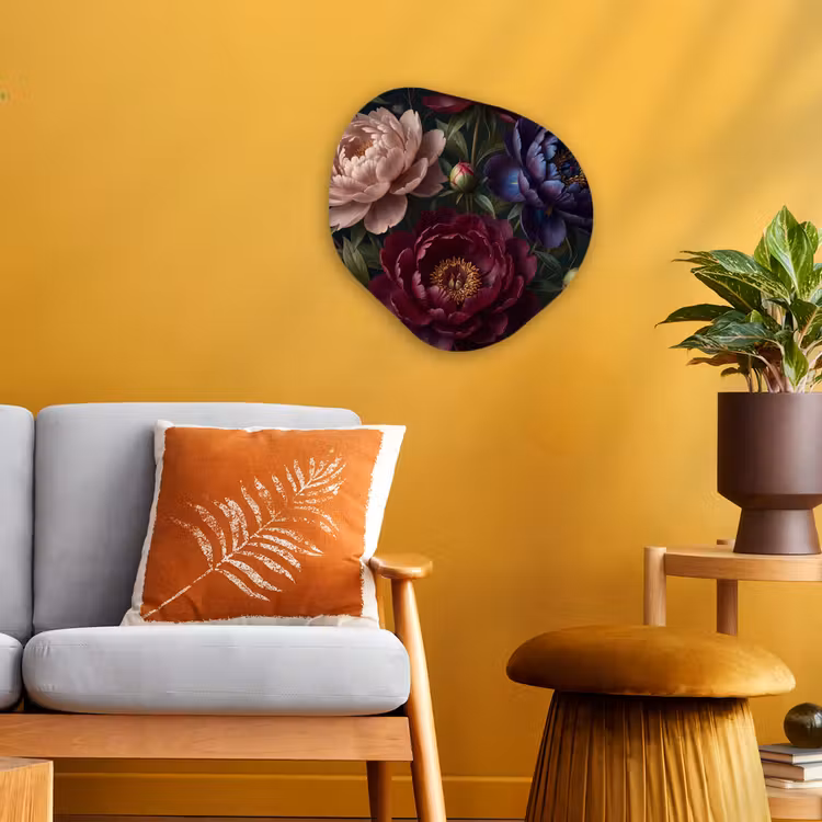 Organisch schilderij - Forex - Bloemen - Boeket - Natuur - Modern - Donker — 3