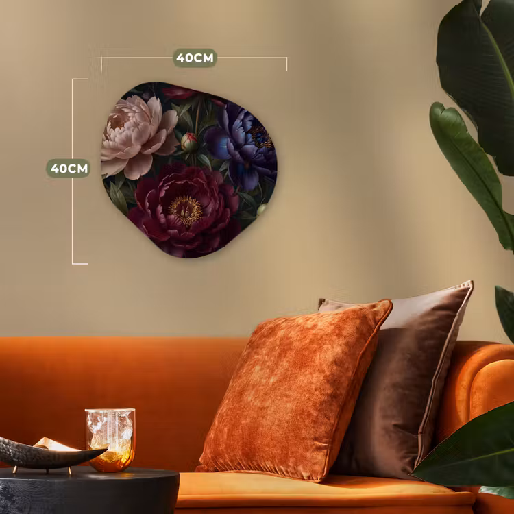 Organisch schilderij - Forex - Bloemen - Boeket - Natuur - Modern - Donker — 4