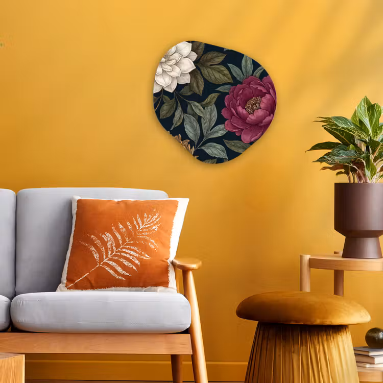 Organisch schilderij - Forex - Bloemen - Botanisch - Illustratie - Donker - Vintage — 3