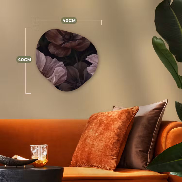 Organisch schilderij - Forex - Bloemen - Natuur - Roze - Donker - Modern — 4