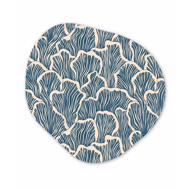 Organisch schilderij - Forex - Organisch - Blauw - Crème - Schelpen — 1