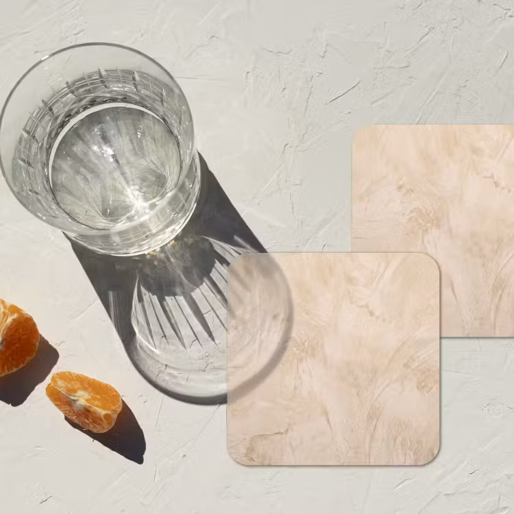 Onderzetter - Textuur - Patroon - Abstract - Modern - Beige — 3