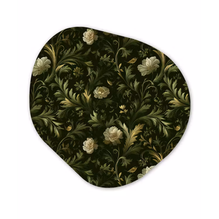 Organisch schilderij - Forex - Botanisch - Naadloos - Bloemen — 1
