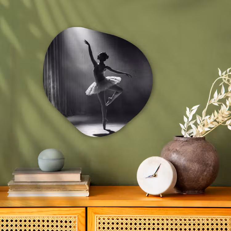 Organisch schilderij - Forex - Danser - Podium - Zwart-wit - Kunst - Klassiek — 2