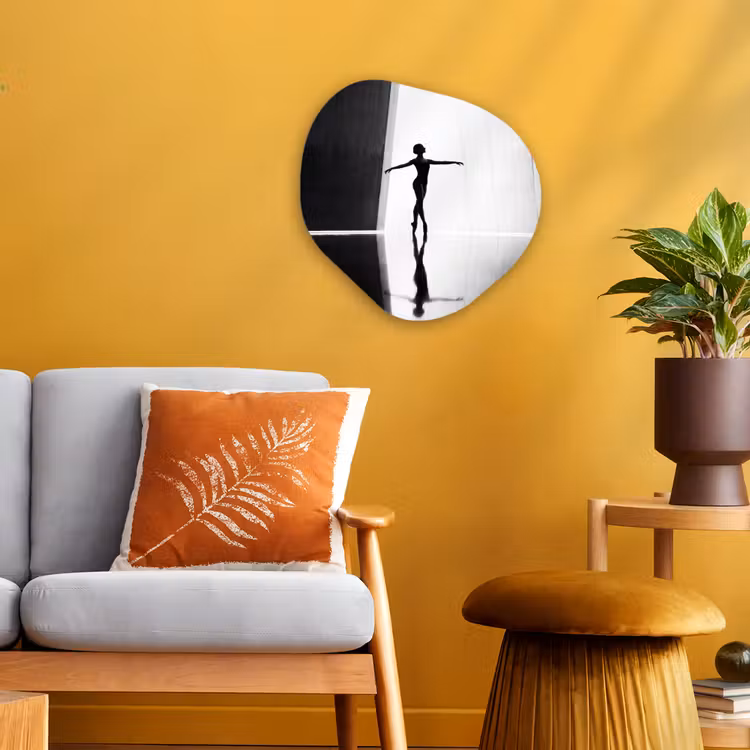 Organisch schilderij - Forex - Danser - Silhouette - Kunst - Modern - Zwart-wit — 3