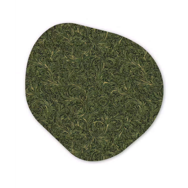 Organisch schilderij - Forex - Donker - Groen - Krullend - Botanisch — 1
