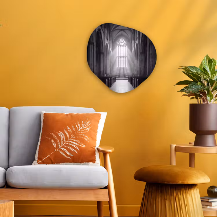 Organisch schilderij - Forex - Kerk - Interieur - Lichtstralen - Architectuur - Klassiek — 3