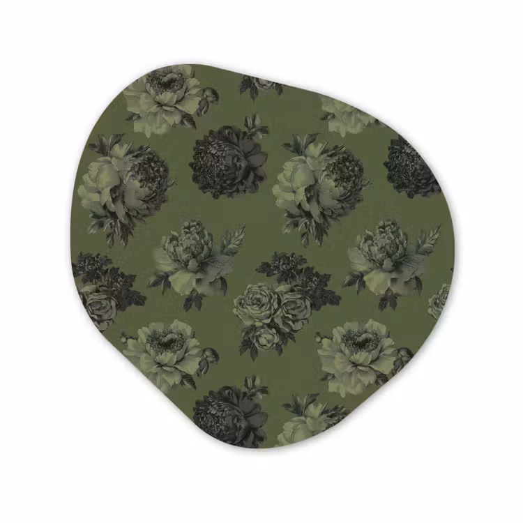 Organisch schilderij - Forex - Klassiek - botanisch - Olijfgroen - Bloemen — 1