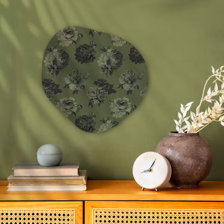 Organisch schilderij - Forex - Klassiek - botanisch - Olijfgroen - Bloemen — 2