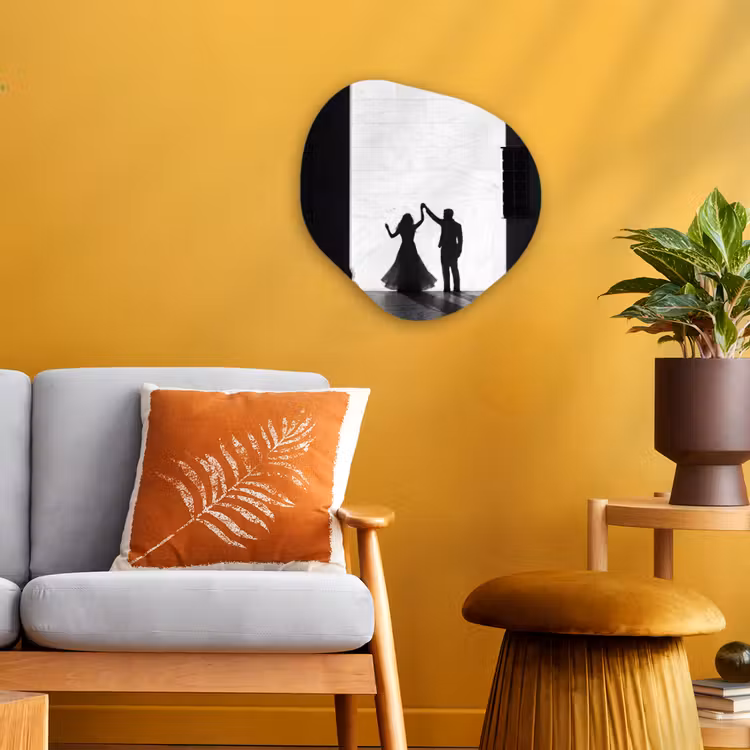 Organisch schilderij - Forex - Mensen - Schaduw - Dans - Zwart-wit - Liefde — 3