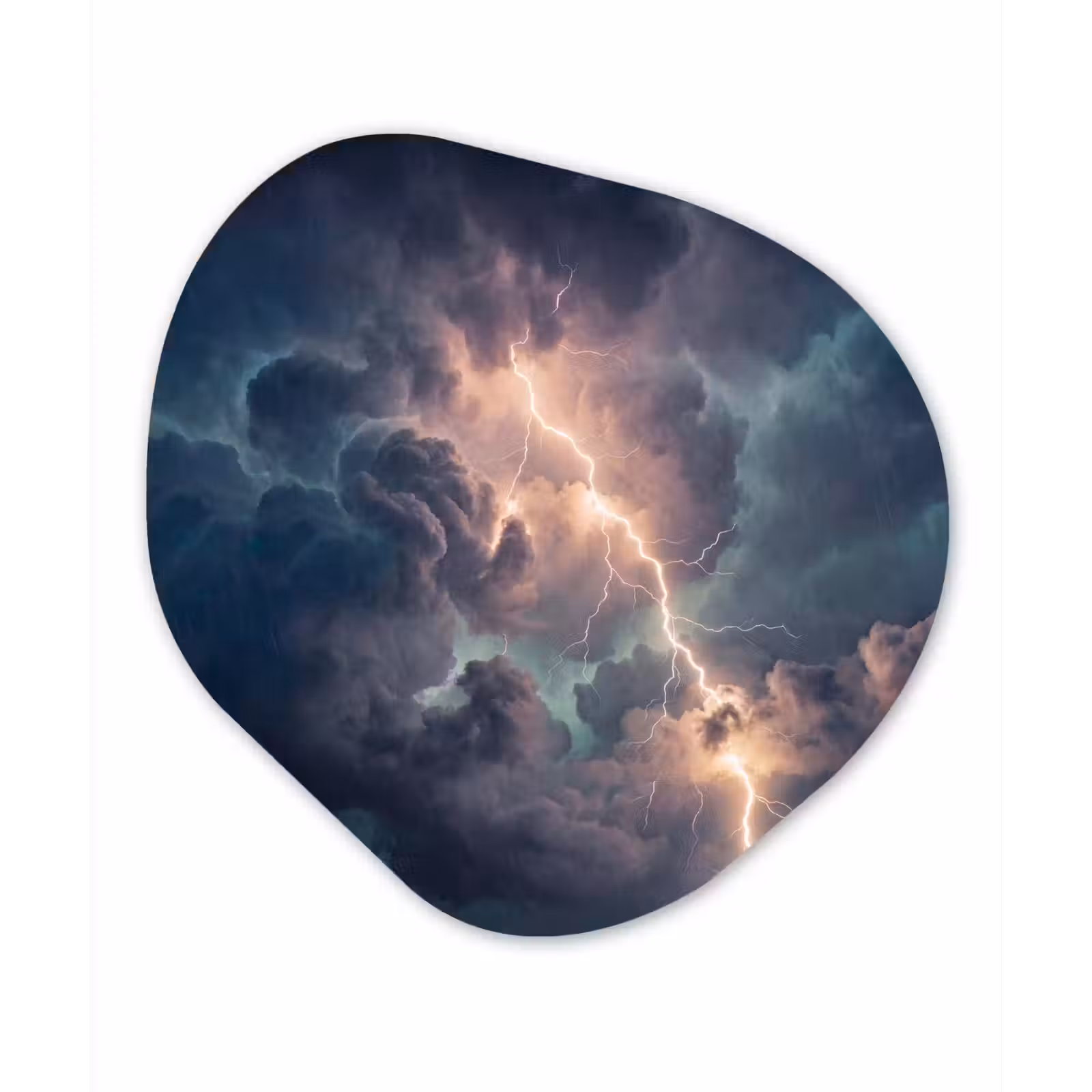 Organisch schilderij - Forex - Bliksem - Storm - Natuur - Donker — 1