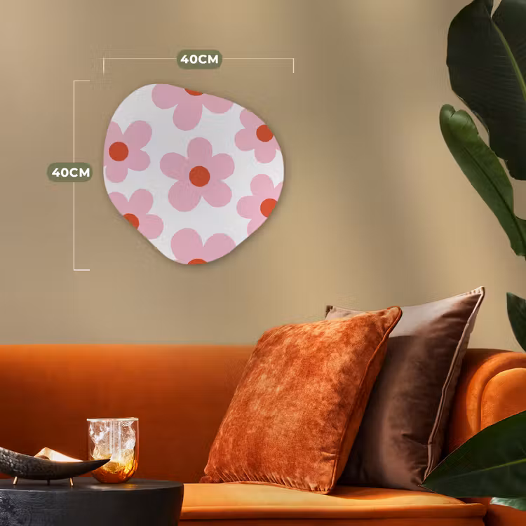 Organisch schilderij - Forex - Bloemen - Patroon - Modern - Roze - Wit — 4
