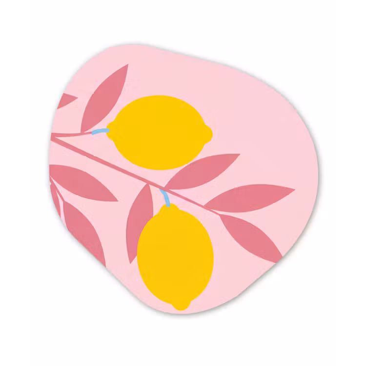 Organisch schilderij - Forex - Fruit - Tak - Natuur - Abstract - Roze — 1