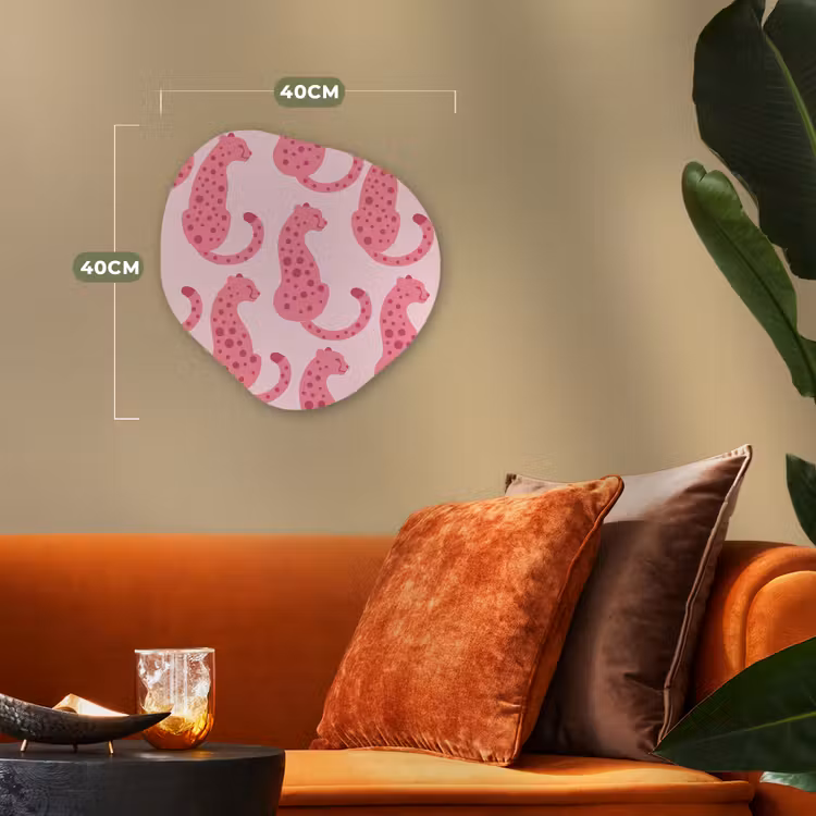 Organisch schilderij - Forex - Kat - Gevlekt - Dieren - Patroon - Roze — 4