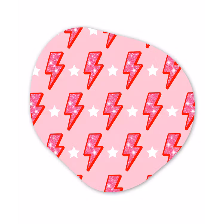 Organisch schilderij - Forex - Patroon - Bliksem - Ster - Glitter - Roze — 1