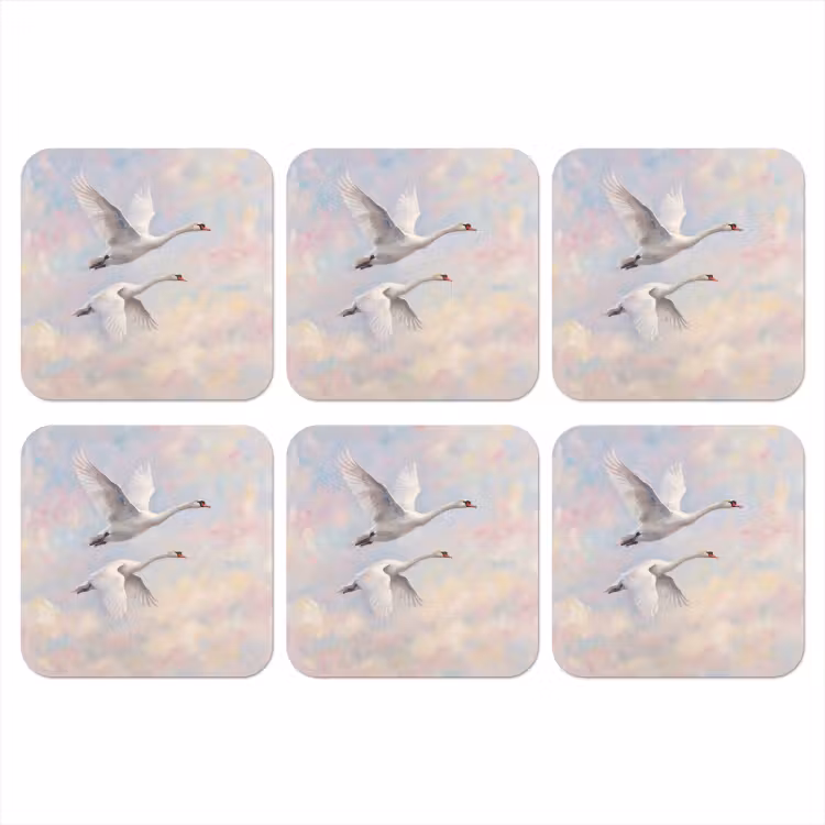 Onderzetter - Vogel - Vliegend - Lucht - Modern - Pastel — 1
