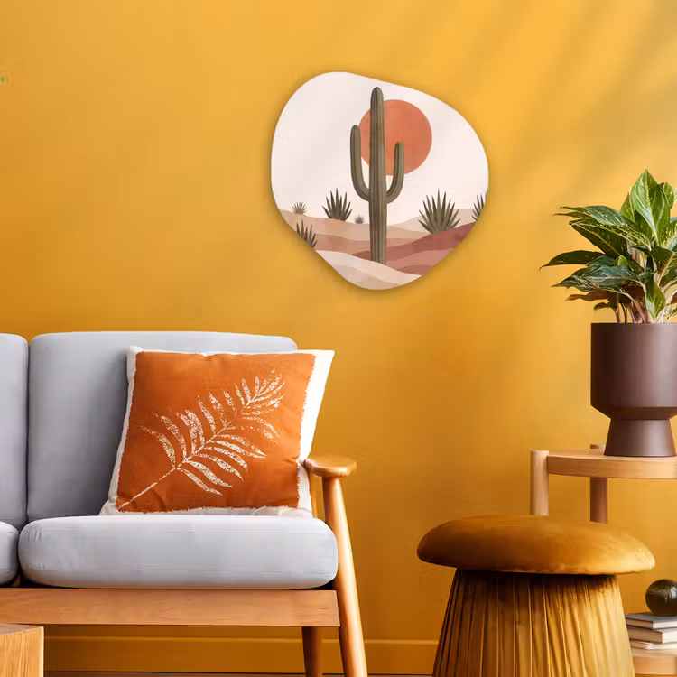 Organisch schilderij - Forex - Cactus - Duinen - Modern - Landschap - Groen — 3