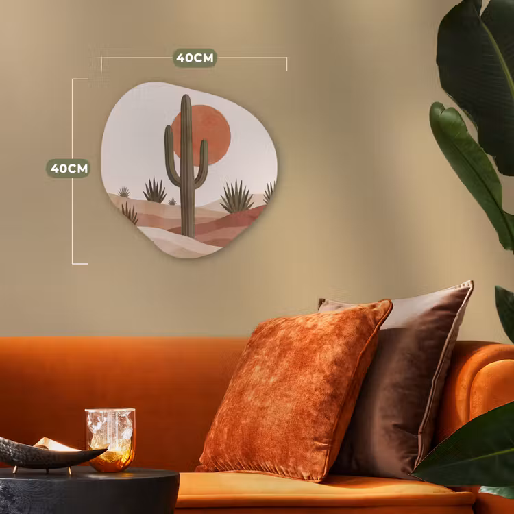Organisch schilderij - Forex - Cactus - Duinen - Modern - Landschap - Groen — 4