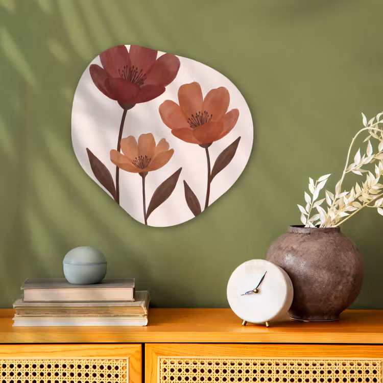 Organisch schilderij - Forex - Bloemen - Abstract - Modern - Bruin - Decoratief — 2