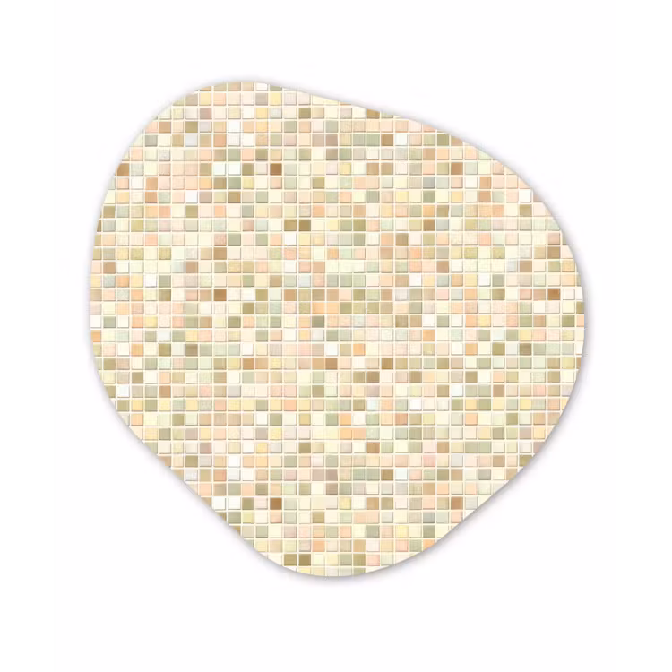Organisch schilderij - Forex - Mozaïek - Patroon - Beige — 1
