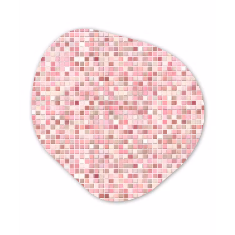 Organisch schilderij - Forex - Mozaïek - Patroon - Roze — 1
