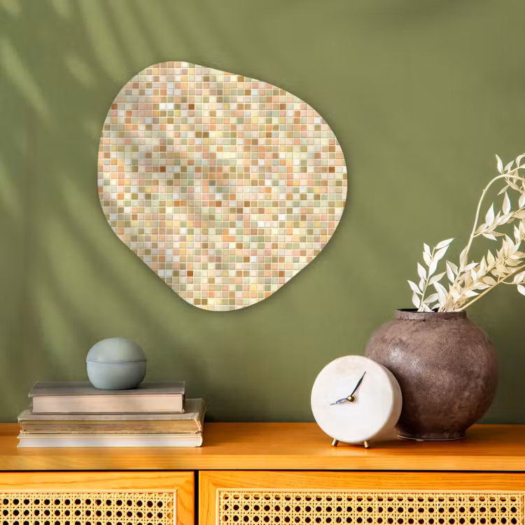 Organisch schilderij - Forex - Mozaïek - Patroon - Terracotta — 2