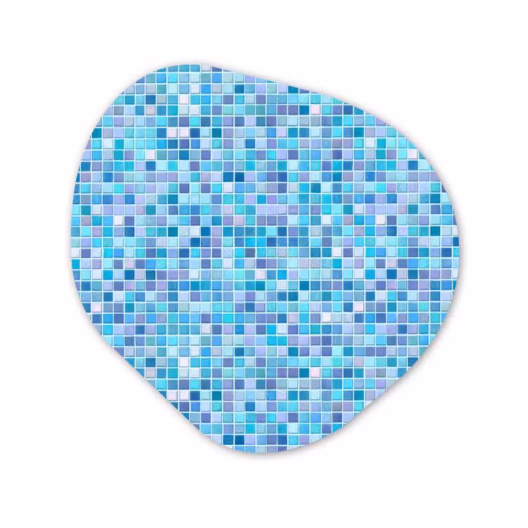 Organisch schilderij - Forex - Mozaïek - Patroon - Turquoise — 1