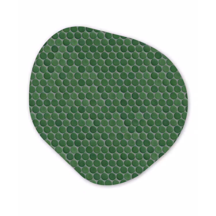 Organisch schilderij - Forex - Penny - Mozaïek - Bosgroen - Green — 1