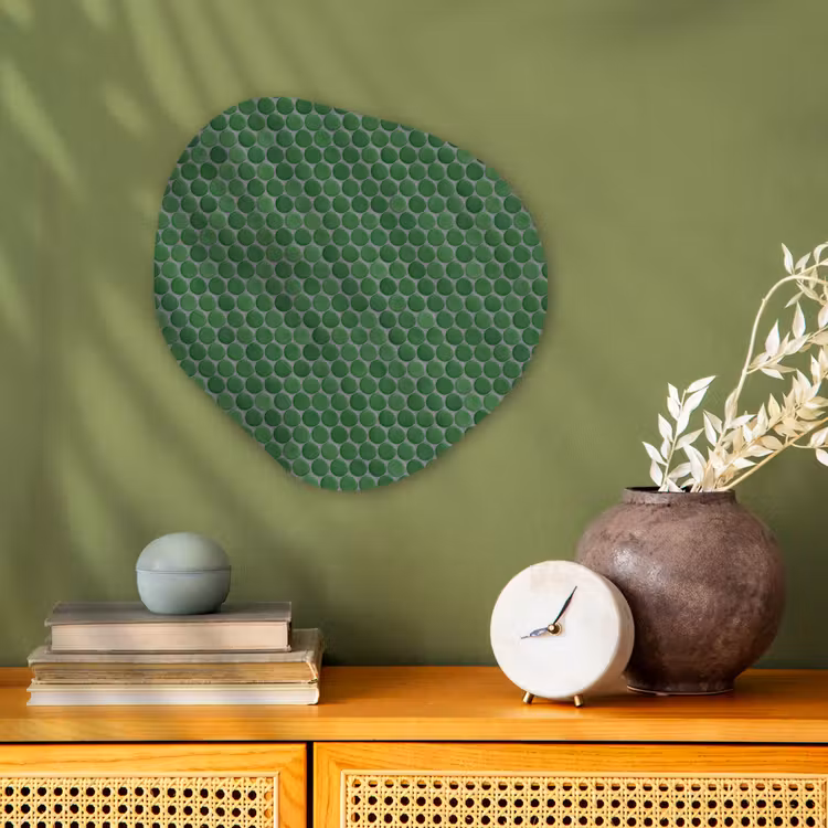 Organisch schilderij - Forex - Penny - Mozaïek - Bosgroen - Green — 2