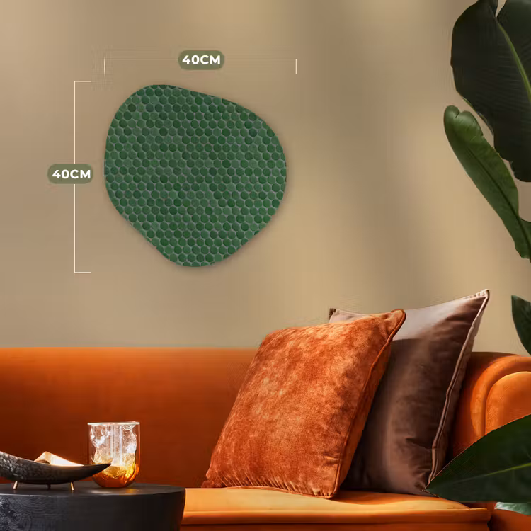 Organisch schilderij - Forex - Penny - Mozaïek - Bosgroen - Green — 4