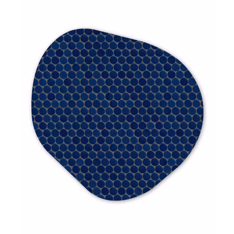 Organisch schilderij - Forex - Penny - Mozaïek - Donkerblauw — 1