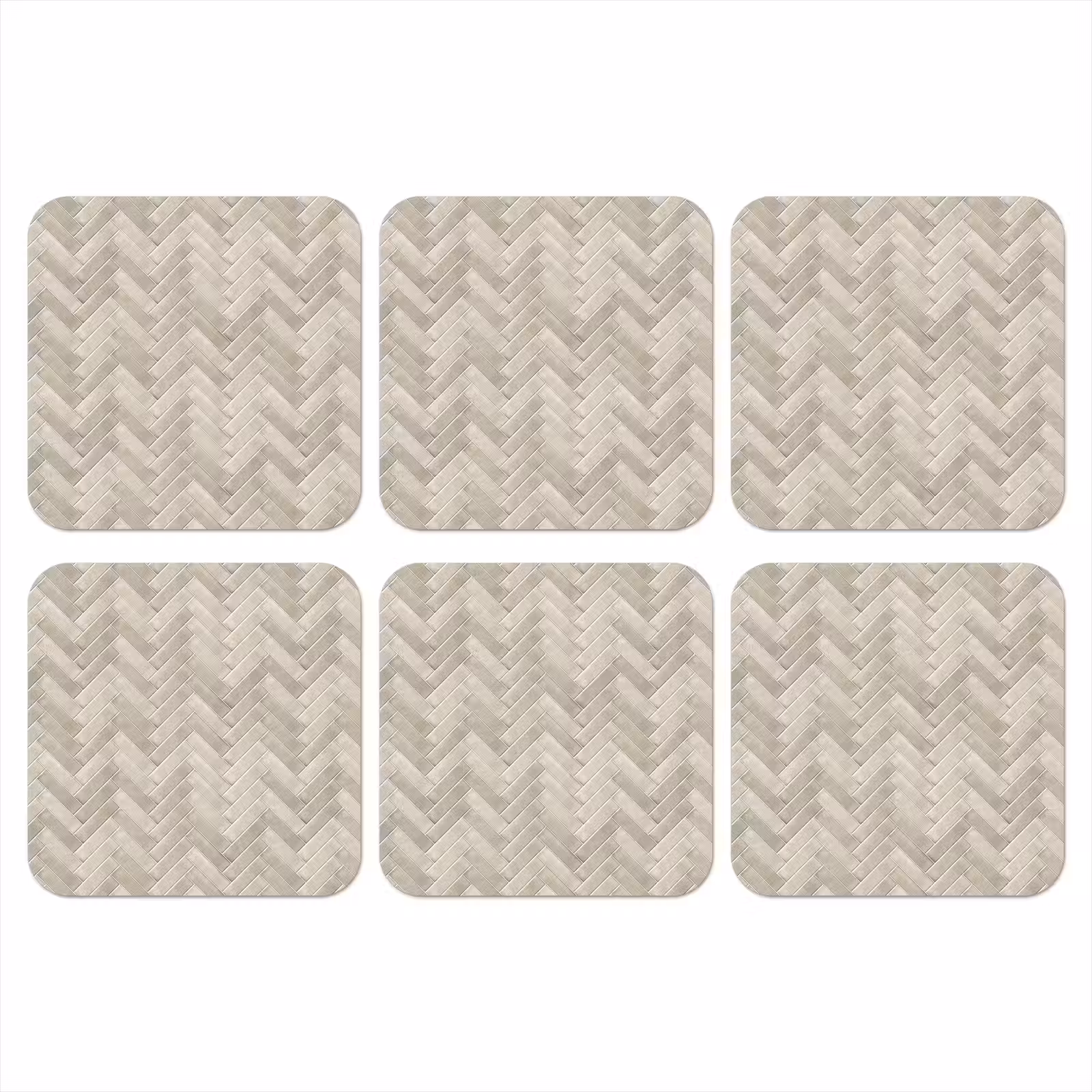 Onderzetter - Visgraat - Wandtegel - Beige — 1
